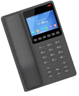 (image for) Grandstream Compact Hotel Phone Color LCD Black - GHP631